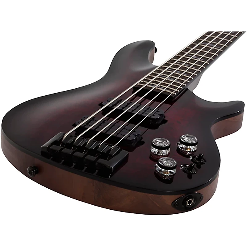 Schecter Guitar Research Omen Elite-5 5-String Electric Bass Black Cherry Burst