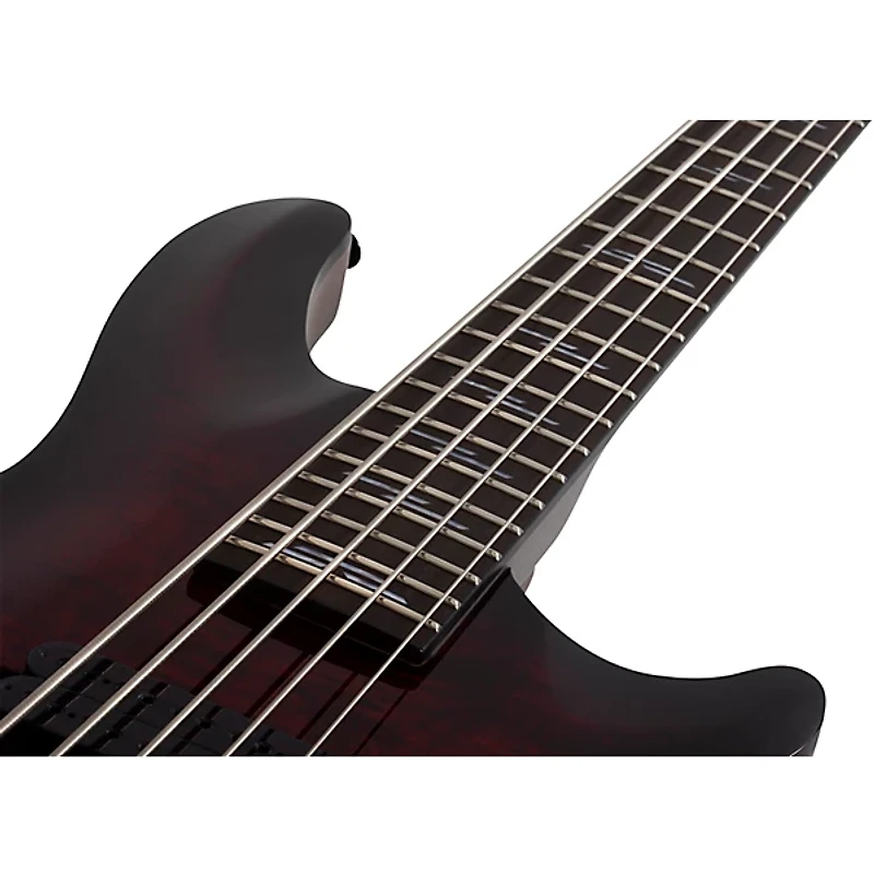Schecter Guitar Research Omen Elite-5 5-String Electric Bass Black Cherry Burst