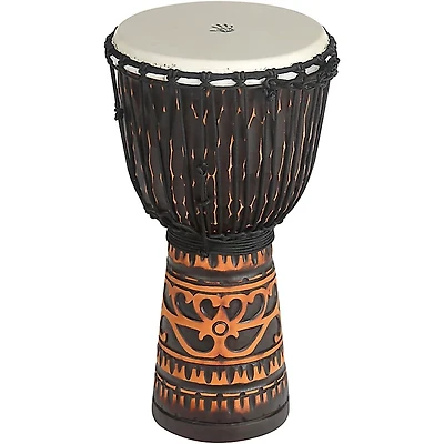 X8 Drums Deep Carve Antique Chocolate Djembe Drum