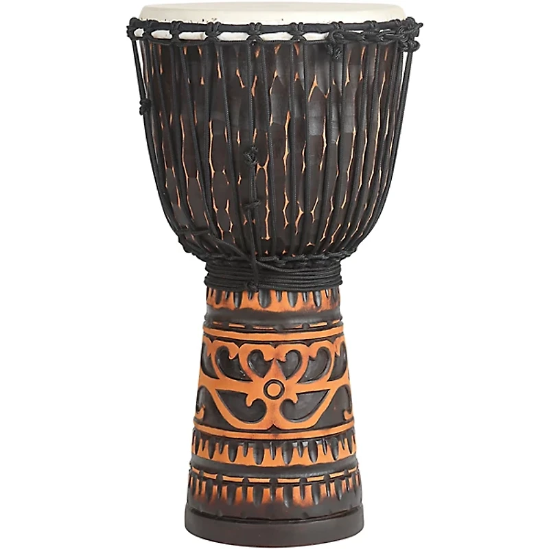X8 Drums Deep Carve Antique Chocolate Djembe Drum