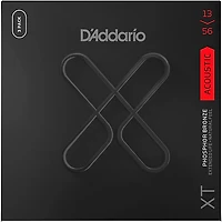 D'Addario XT Phosphor Bronze Acoustic Guitar Strings, Medium, 13-56, 3-Pack