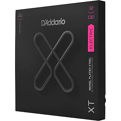D'Addario XT Nickel-Plated Steel Bass Strings, Light, 6-String, 32-130
