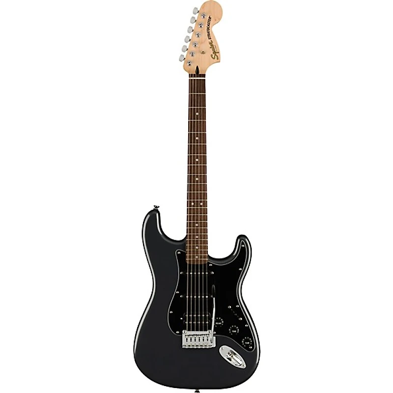 Squier Affinity Series Stratocaster HSS Electric Guitar Pack With Fender Frontman 15G Amp Charcoal Frost Metallic