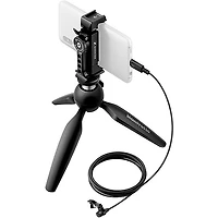 Sennheiser XS LAV USB-C MOBILE KIT - Includes XS Lav USB-C Clip-on Lavalier Microphone, Manfrotto PIXI Mini Tripod and Sennheiser Smartphone Clamp