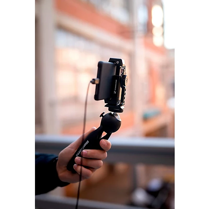 Sennheiser XS LAV USB-C MOBILE KIT - Includes XS Lav USB-C Clip-on Lavalier Microphone, Manfrotto PIXI Mini Tripod and Sennheiser Smartphone Clamp