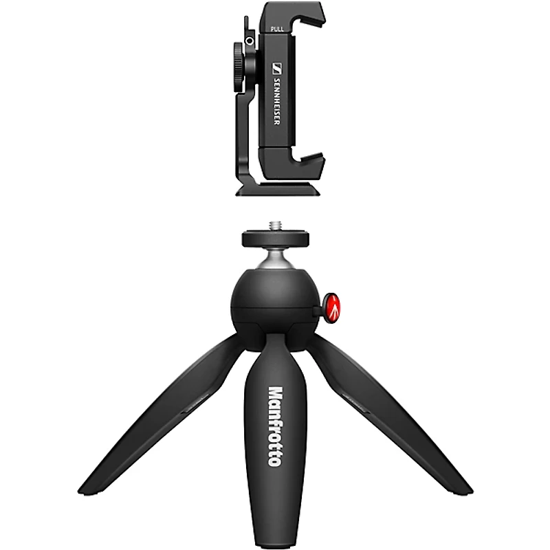 Sennheiser Mobile Kit With Manfrotto PIXI Mini Tripod and Sennheiser Smartphone Clamp