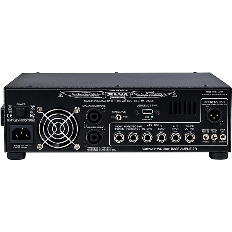 MESA/Boogie Subway WD-800 Lightweight Hybrid Bass Head Black