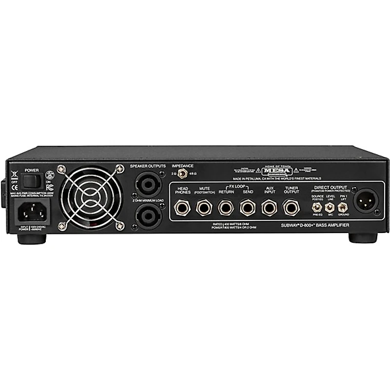 MESA/Boogie Subway D-800+ Lightweight Solid State Bass Head Black