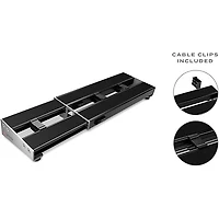 D'Addario PW-XPNDPB-01 XPND Pedalboard Telescopically Expanding 2-Rail System Small Black