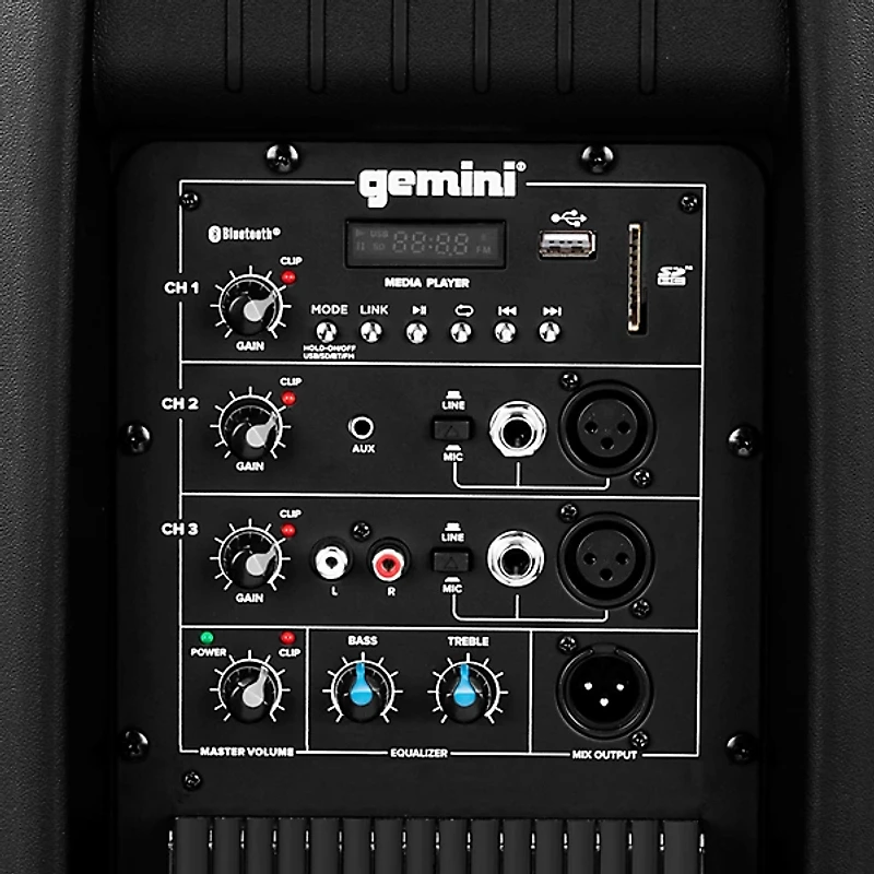 Gemini AS-2115BT 15" 2,000W Powered Loudspeaker With Bluetooth