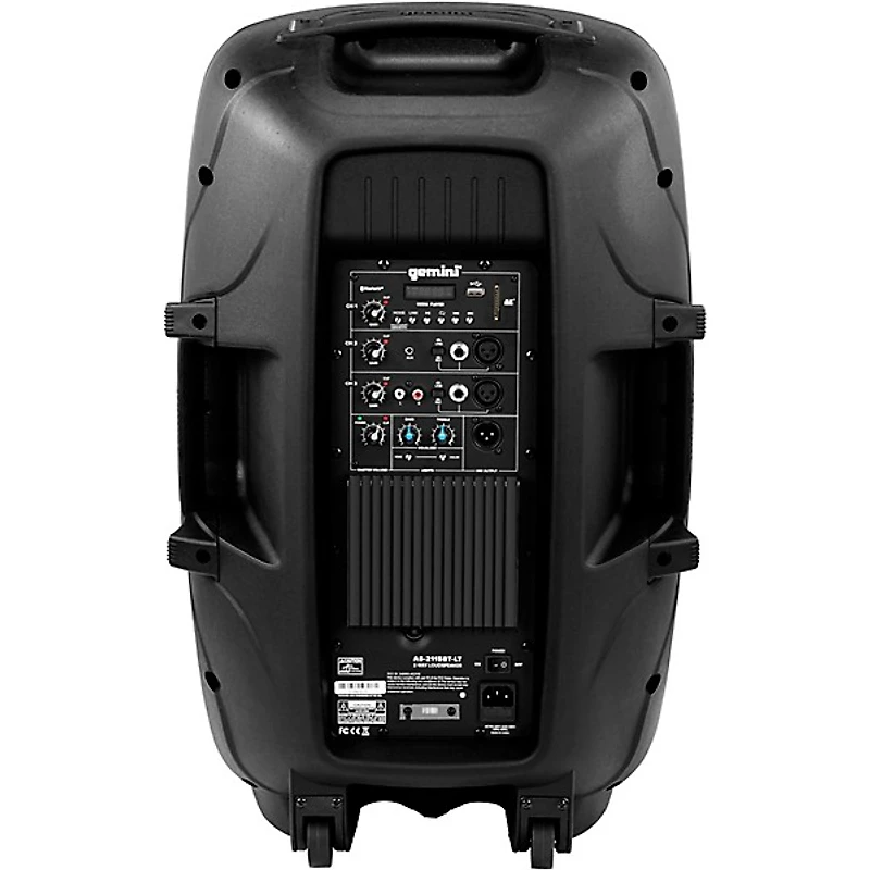 Gemini AS-2115BT-LT 15" 2,000W Powered Loudspeaker With Bluetooth and LED Lights