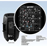 Gemini AS-2115BT-LT 15" 2,000W Powered Loudspeaker With Bluetooth and LED Lights