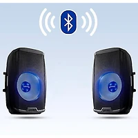 Gemini AS-2115BT-LT 15" 2,000W Powered Loudspeaker With Bluetooth and LED Lights