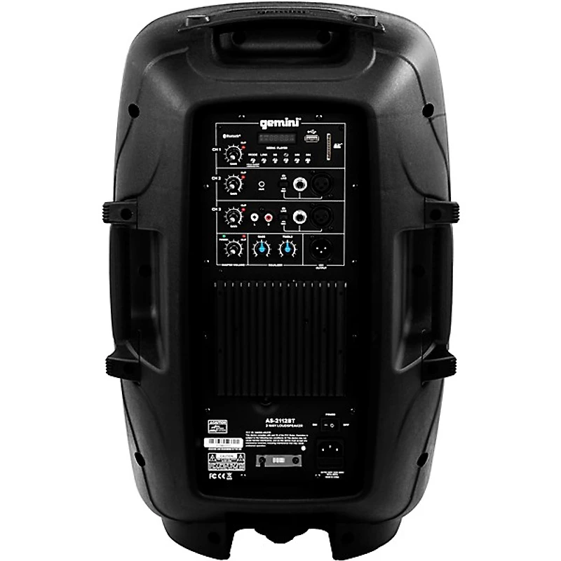 Gemini AS-2112BT 12" 1,500W Powered Loudspeaker With Bluetooth