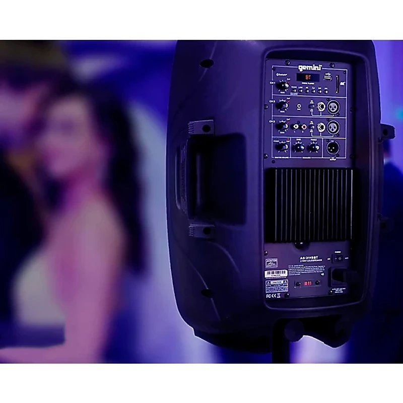 Gemini AS-2112BT 12" 1,500W Powered Loudspeaker With Bluetooth