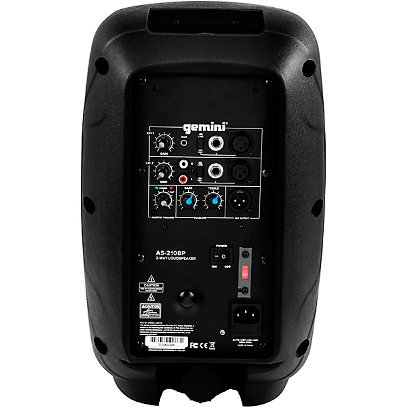 Gemini AS-2108P 8" 500W Powered Loudspeaker