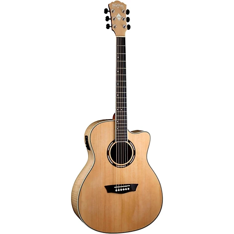 Washburn AG40CE Apprentice Series Grand Auditorium Cutaway Acoustic-Electric Guitar Natural