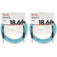 Fender Original Series Limited-Edition Instrument Cable 18.6 ft. Sonic Blue 2-Pack