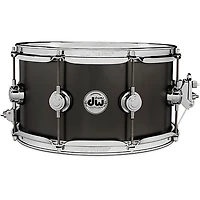 DW Collector's Series Satin Black Over Brass Snare Drum With Chrome Hardware