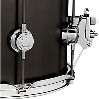 DW Collector's Series Satin Black Over Brass Snare Drum With Chrome Hardware