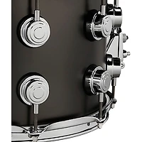 Restock DW Collector's Series Satin Black Over Brass Snare Drum With Chrome Hardware 14 x 8 in.