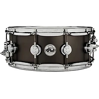 DW Collector's Series Satin Black Over Brass Snare Drum With Chrome Hardware