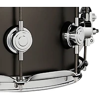 DW Collector's Series Satin Black Over Brass Snare Drum With Chrome Hardware