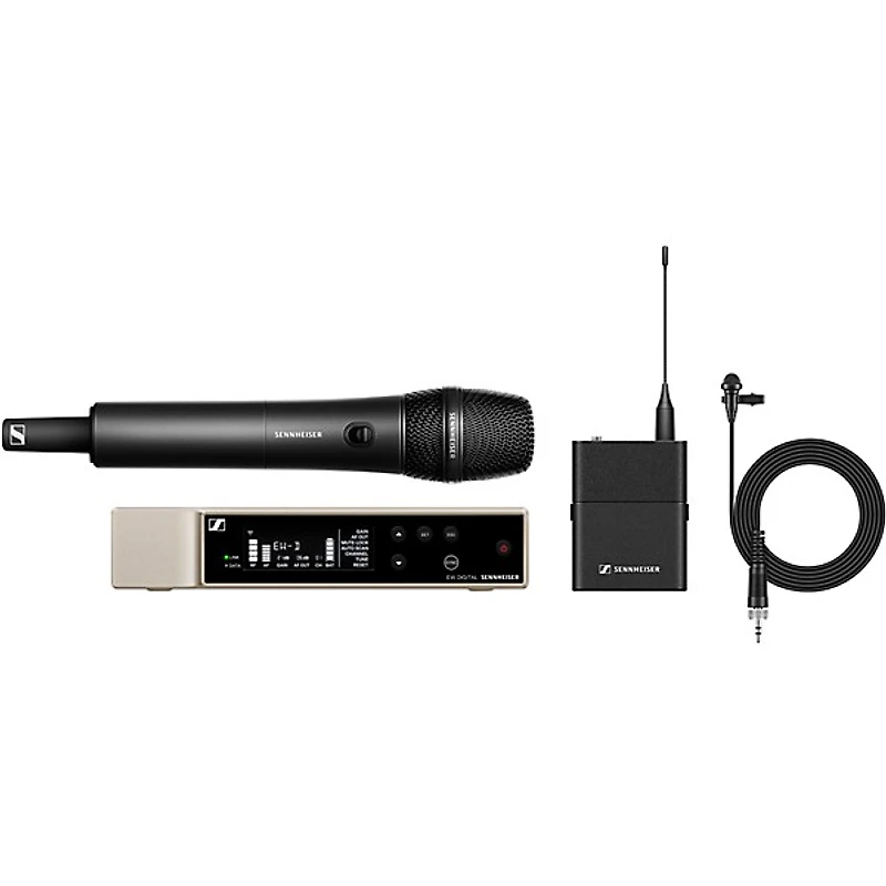 Sennheiser EW-D Evolution Wireless Digital System With ME 2 Omnidirectional Lavalier & 835 Microphone Module -