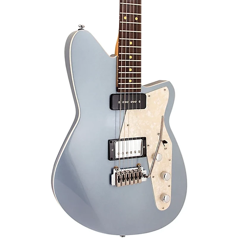 Reverend Double Agent W Rosewood Fingerboard Electric Guitar Metallic Silver Freeze