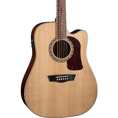 Washburn D10SCE Heritage 10 Series Dreadnought Cutaway Acoustic-Electric Guitar Natural