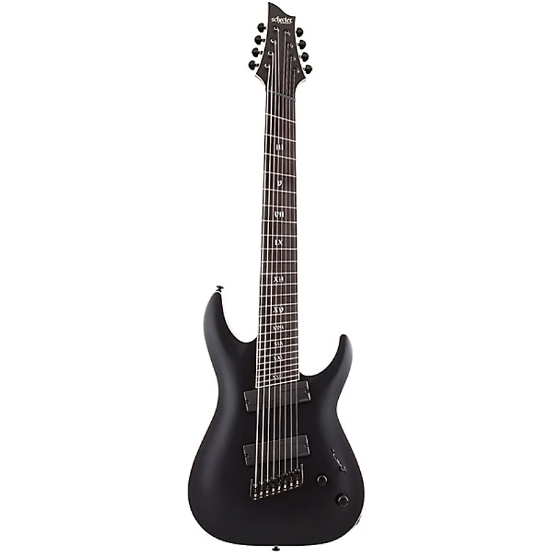Schecter Guitar Research C-8 MS SLS Elite Evil Twin 8-String Electric Guitar Satin Black