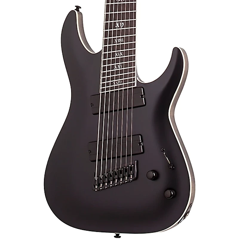 Schecter Guitar Research C-8 MS SLS Elite Evil Twin 8-String Electric Guitar Satin Black