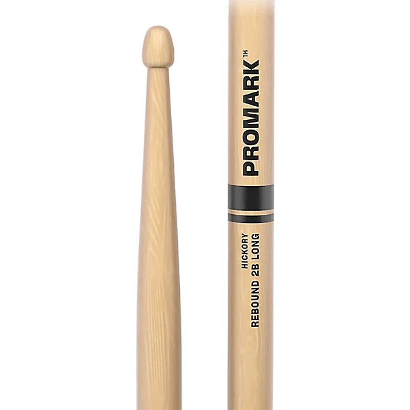 Promark Rebound Long Hickory Drum Stick 2B Wood
