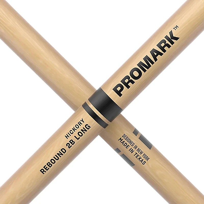 Promark Rebound Long Hickory Drum Stick 2B Wood