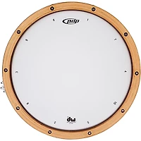 PDP by DW Limited-Edition Dark Stain Walnut and Maple Snare With Walnut Hoops and Chrome Hardware and Protection Racket Case