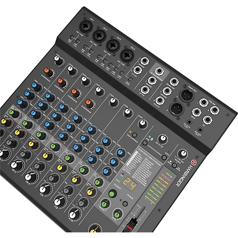 Harbinger LX12 12-Channel Analog Mixer With Bluetooth, FX & USB Audio