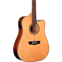 Washburn Harvest Series D7SCE Acoustic Electric Guitar Gloss Natural