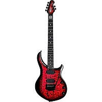 Ernie Ball Music Man John Petrucci BFR Majesty 6 Quilt Top Electric Guitar Red Nebula
