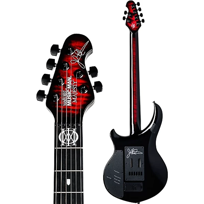 Ernie Ball Music Man John Petrucci BFR Majesty 6 Quilt Top Electric Guitar Red Nebula