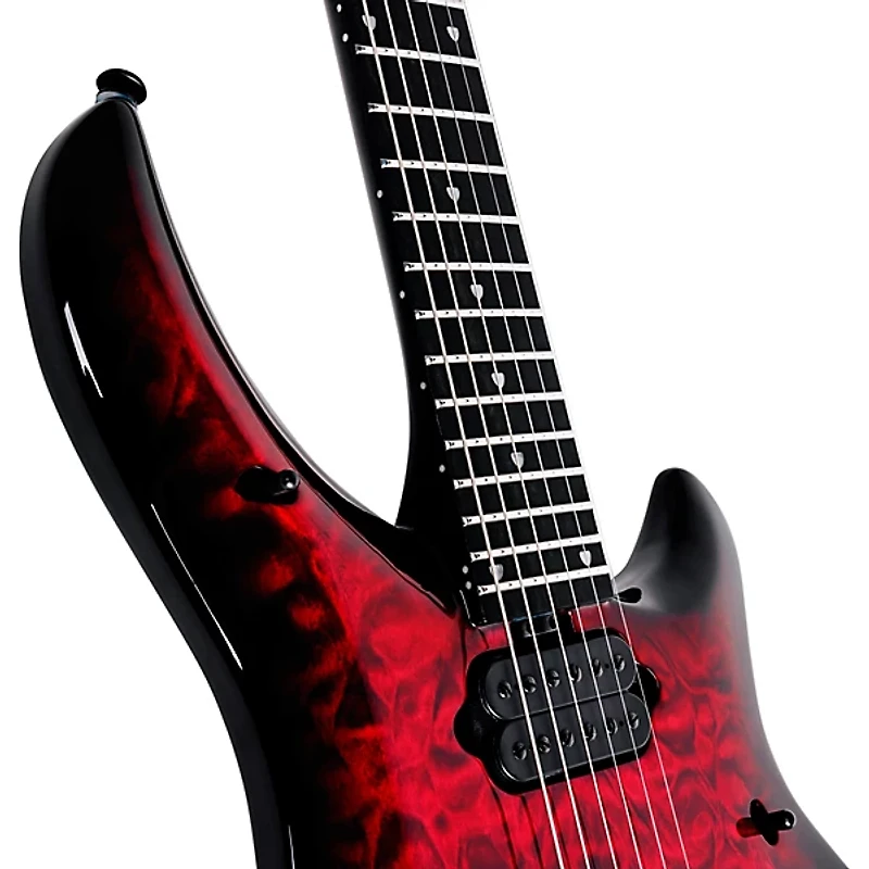 Ernie Ball Music Man John Petrucci BFR Majesty 6 Quilt Top Electric Guitar Red Nebula