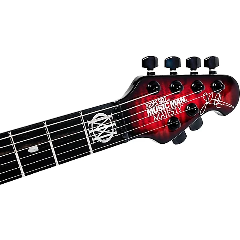 Ernie Ball Music Man John Petrucci BFR Majesty 6 Quilt Top Electric Guitar Red Nebula