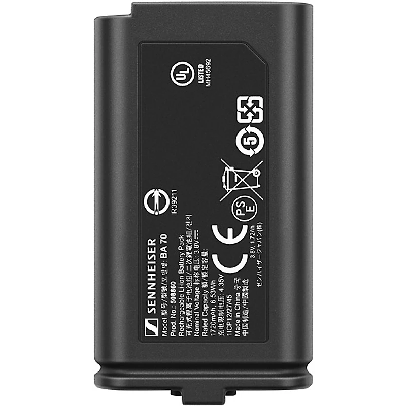 Sennheiser BA-70 Rechargeable Battery Pack for EW-D SK and EW-D SKM-S Transmitters