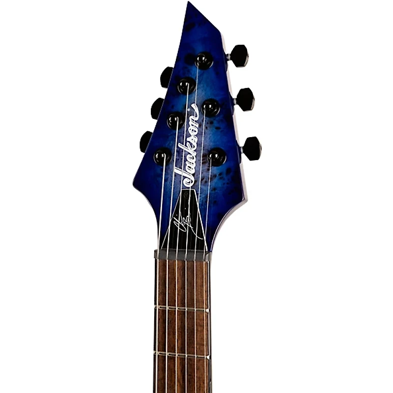Jackson Pro Series Signature Chris Broderick Soloist HT6P Electric Guitar Transparent Blue
