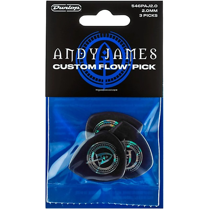 Dunlop Andy James Flow Jumbo 2.0mm Guitar Pick - 3 Pack