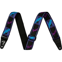 Fender Neon Monogrammed Limited-Edition Guitar Strap Purple and Blue 2 in.
