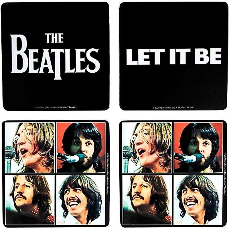 Vandor The Beatles Let It Be MDF Coasters, Set of 4