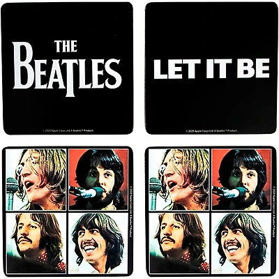 Vandor The Beatles Let It Be MDF Coasters, Set of 4