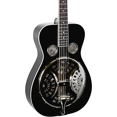 Recording King RR-36 Maxwell Series Round Neck Resonator Guitar Gloss Black