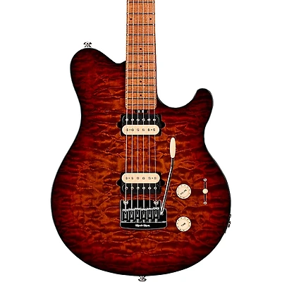 Ernie Ball Music Man Axis Super Sport Quilt Top Electric Guitar Roasted Amber