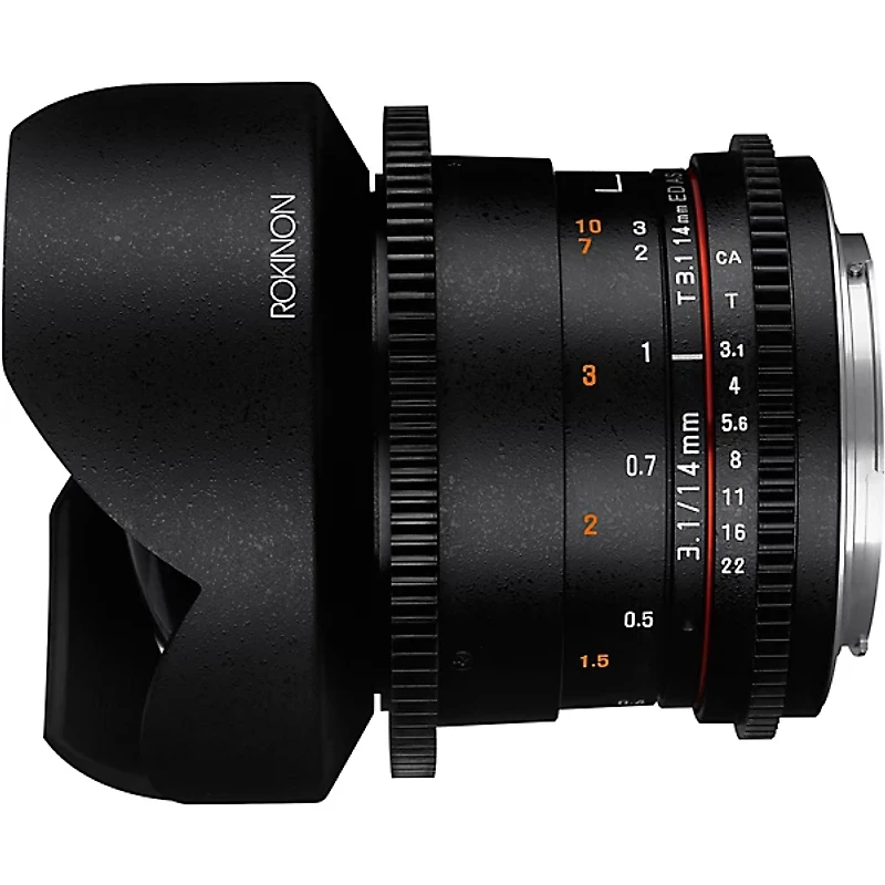 Rokinon Cine DS 14mm T3.1 Utlra Wide-Angle Cine Lens for Canon EF